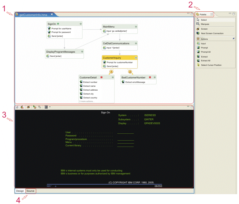 Visual Macro Editor のパーツ